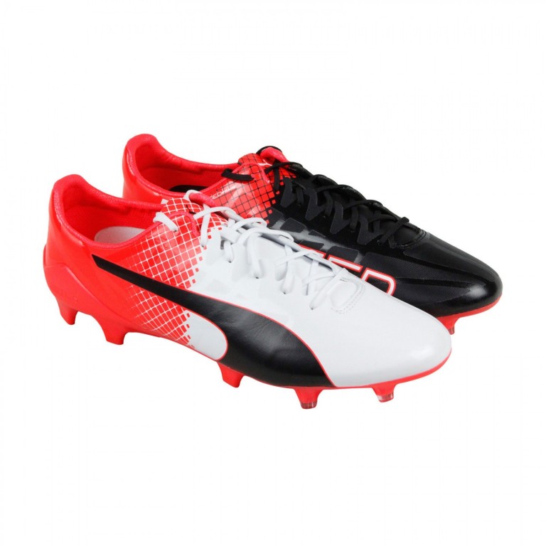 Kopačky Puma evoSPEED SL II FG 10366203 | Black - Whitte - Red | velikost 44 (US 10,5 / UK 9,5)