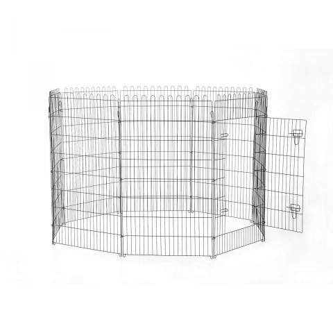 Kovová ohrádka pro štěňata 71 x 107 cm č.2