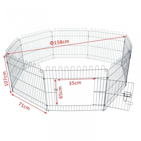 Kovová ohrádka pro štěňata 71 x 107 cm č.5