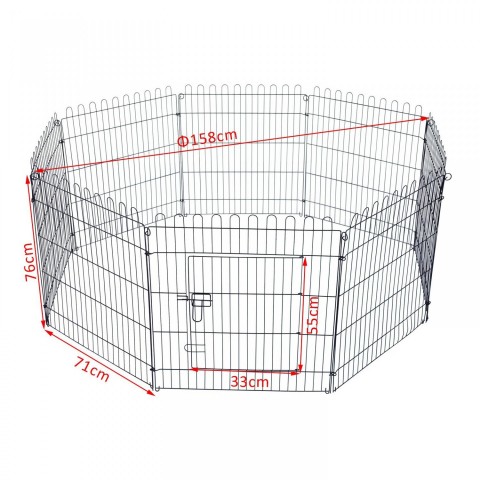 Kovová ohrádka pro štěňata 71 x 76 cm č.4