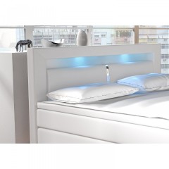 Postel Box Spring New Jersey s LED osvětlením 180 x 200 cm | bílá č.3