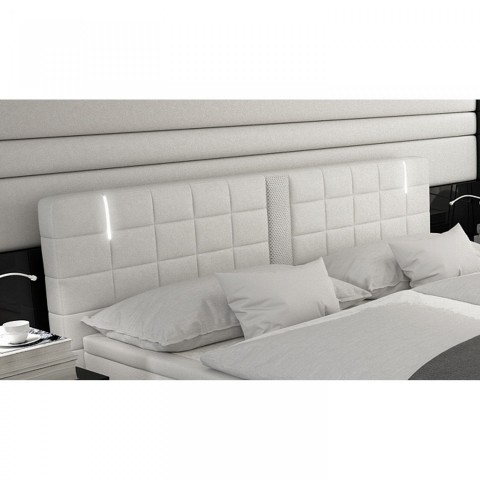 Postel Box Spring Maine s LED osvětlením 180 x 200 cm | bílá č.3