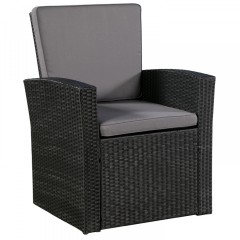 Zahradní polyratanová sestava Palm Salvador | černá / šedá č.3