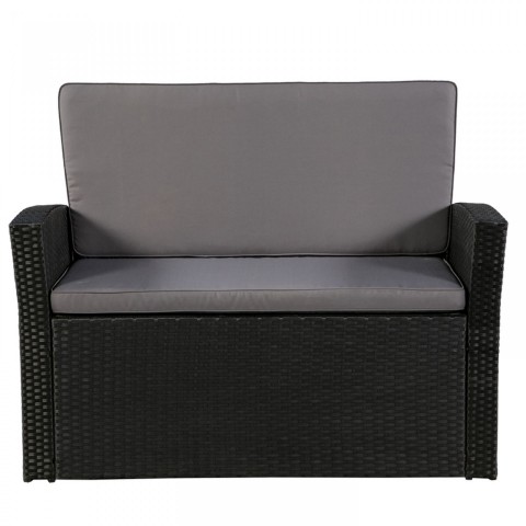 Zahradní polyratanová sestava Palm Salvador | černá / šedá č.4