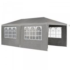 Zahradní párty stan 6 x 3 m s 6 bočnicemi | šedý č.3
