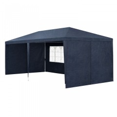 Zahradní párty stan 6 x 3 m s 6 bočnicemi | modrý č.2