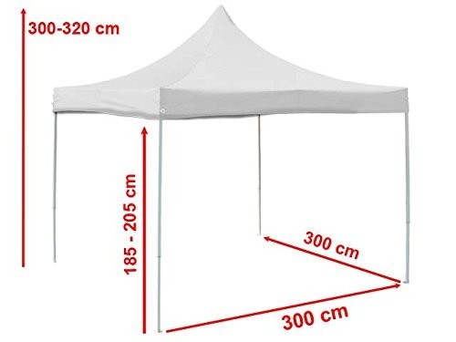 Nůžkový stan 3 x 3 m s bočnicemi | bílý č.2