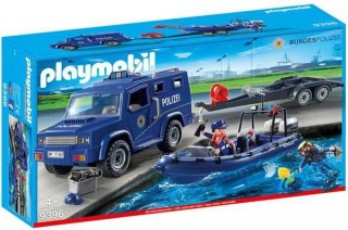 Playmobil 9396 Policejní vůz s motorovým člunem č.1