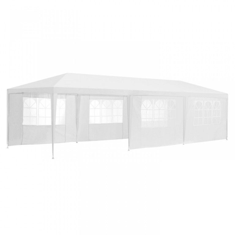Zahradní párty stan 9 x 3 m s bočnicemi | bílý