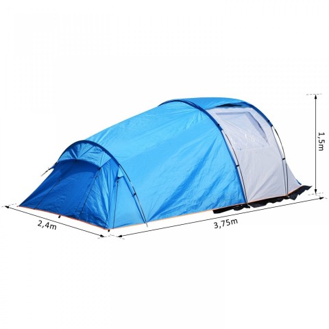 Rodinný stan pro 2-4 osoby 375 x 240 x 150 cm | modrý č.5