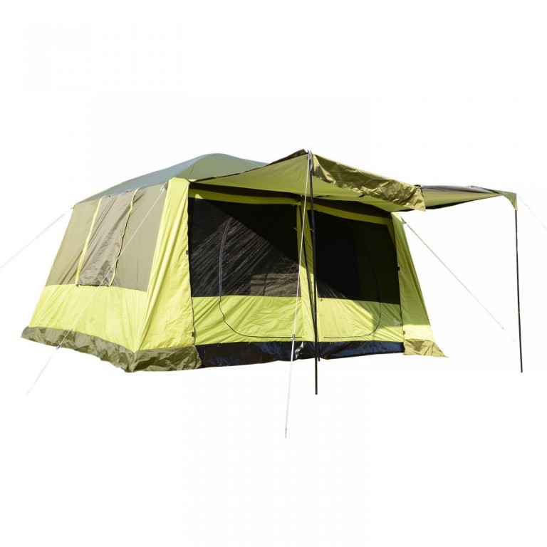 Rodinný stan pro 4-8 osob 410 x 310 x 225 cm | žluto-zelený