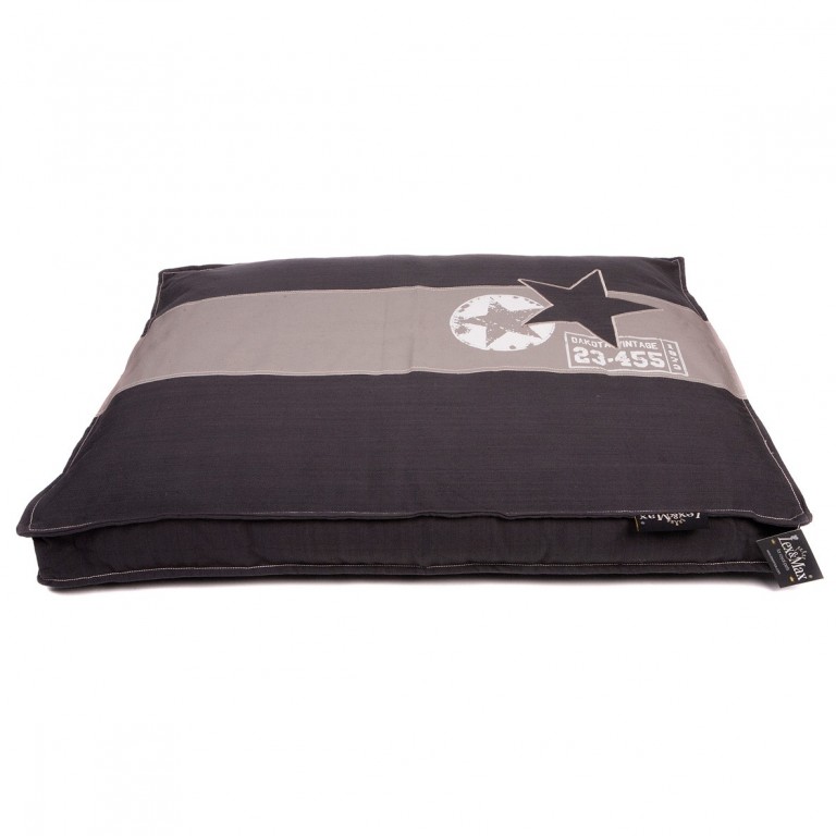 Luxusní potah na pelíšek pro psa Lex & Max Star 90 x 65 cm | antracit