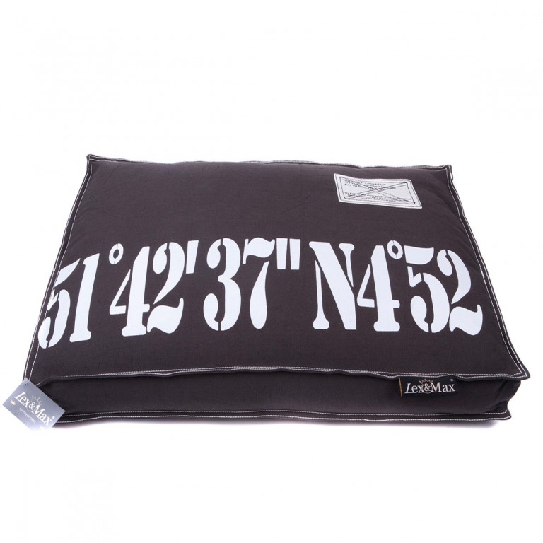 Luxusní potah na pelíšek pro psa Lex & Max Number 120 x 80 cm | antracit