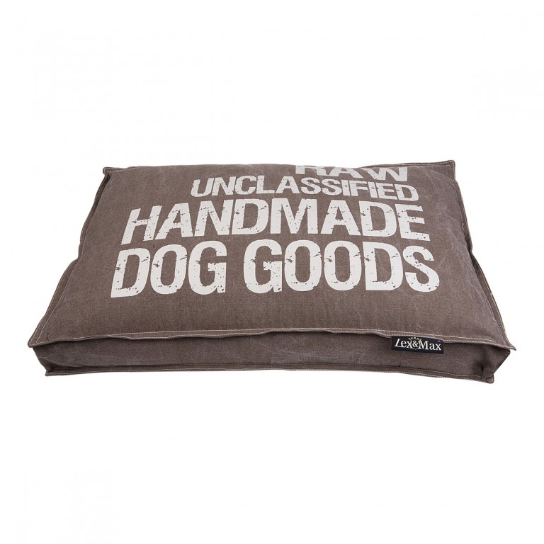 Luxusní potah na pelíšek pro psa Lex & Max Raw 90 x 65 cm | hnědý