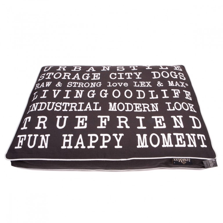 Luxusní pelíšek pro psa Lex & Max Urban 90 x 65 cm | antracit