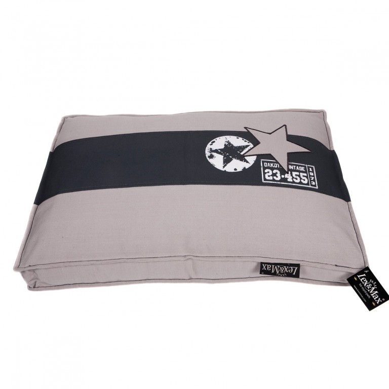 Luxusní pelíšek pro psa Lex & Max Star 90 x 65 cm | béžový