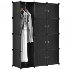 Variabilní regálový systém na boty 105 x 35 x 140 cm | 12 boxů černý č.3