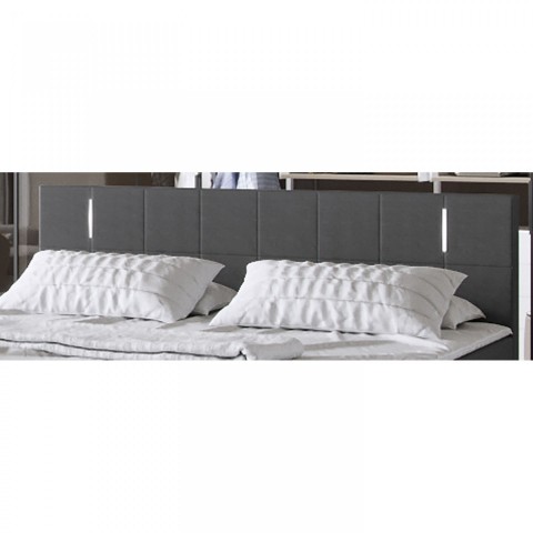Postel Box Spring Cleveland s LED osvětlením 180 x 200 cm | šedá č.4