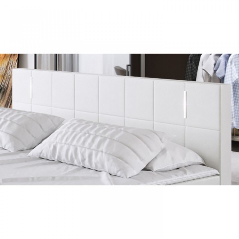 Postel Box Spring Cleveland s LED osvětlením 180 x 200 cm | bílá č.4