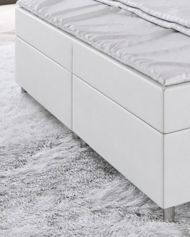 Postel Box Spring Cleveland s LED osvětlením 180 x 200 cm | bílá č.5