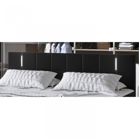 Postel Box Spring Cleveland s LED osvětlením 140 x 200 cm | černá č.5