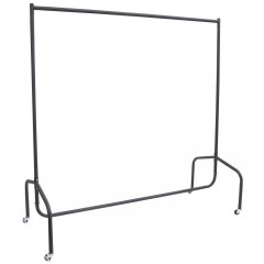 Stojan na oblečení kovový 150 x 60 x 150 cm | černý č.1