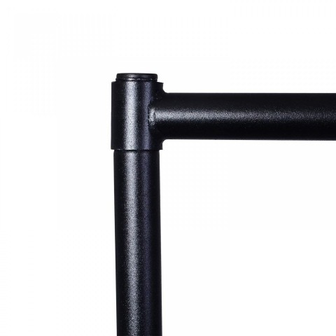 Stojan na oblečení kovový 150 x 60 x 150 cm | černý č.6