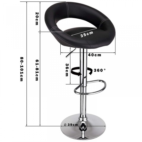 2x Barová židle Coria | černá č.6