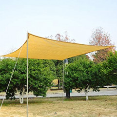 Stínící plachta proti slunci 3 x 3 x 3 m HDPE čtverec | písková č.2