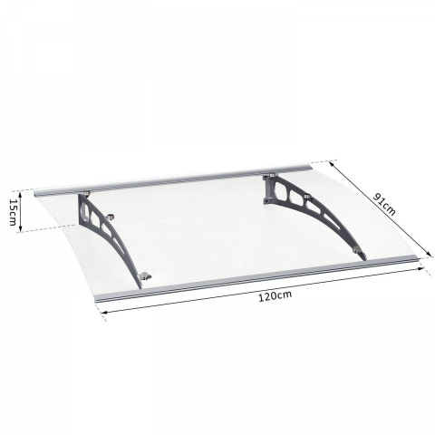 Vchodová stříška oblouková 120 x 91 x 15 cm č.6