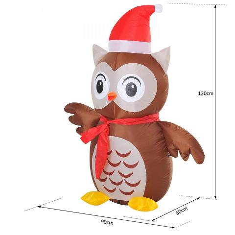 Nafukovací sova s LED osvětlením 120 cm č.6