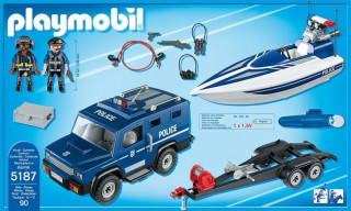 Playmobil 5187 Policejní truck s motorovým člunem č.3