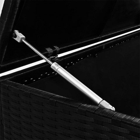 Polyratanový úložný box s kolečky | černý č.5