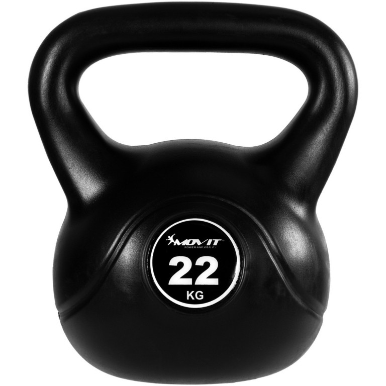 Kettlebell činka MOVIT 22 kg | černá
