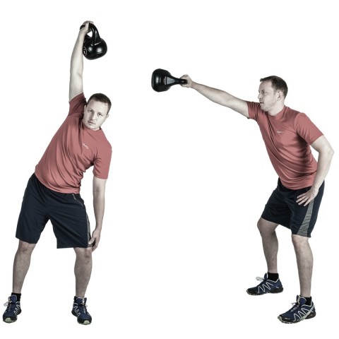 Kettlebell činka MOVIT 22 kg | černá č.7