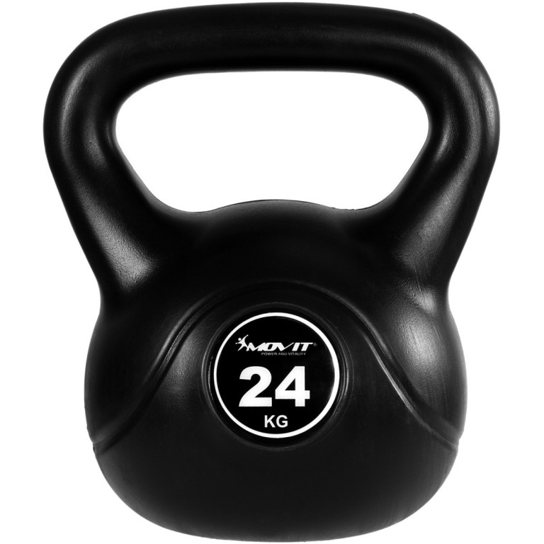 Kettlebell činka MOVIT 24 kg | černá