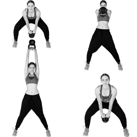 Kettlebell činka MOVIT 24 kg | černá č.5