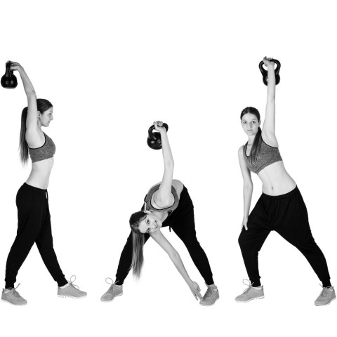 Kettlebell činka MOVIT 24 kg | černá č.6