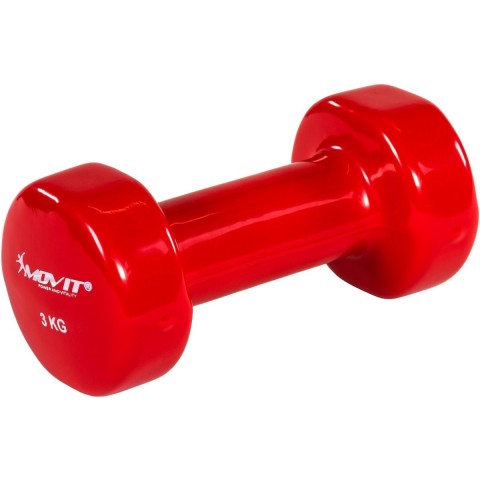 Vinylové činky MOVIT 2x 3 kg červené č.2