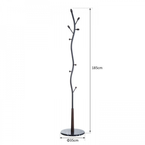 Stojanový věšák na oblečení kovový | černý č.6