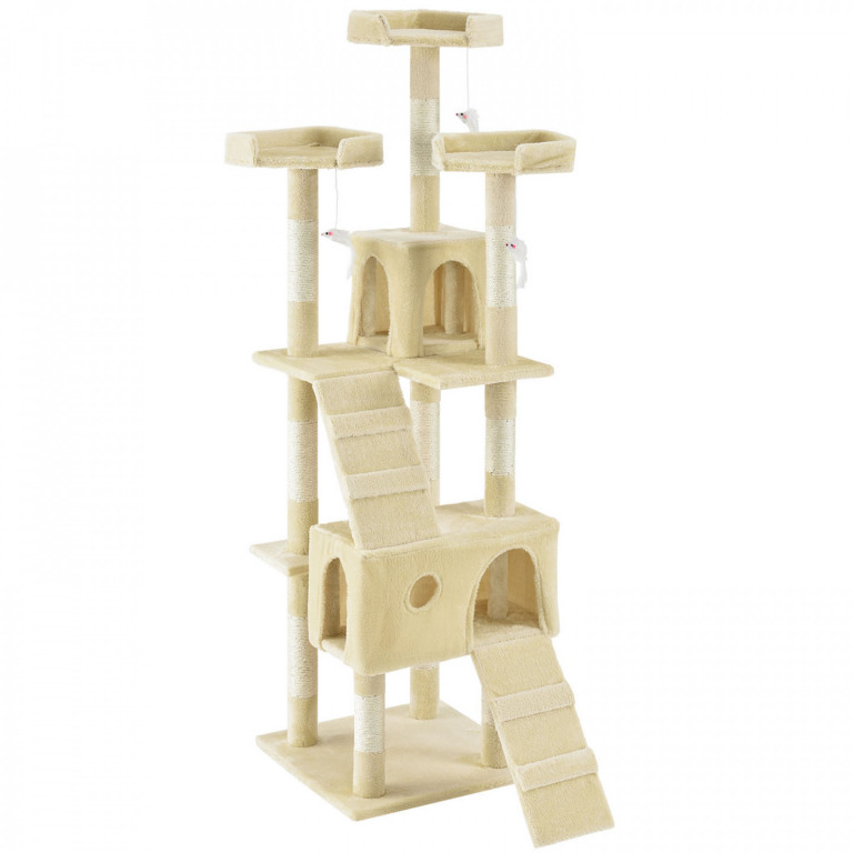 Škrabadlo pro kočky 170x62x75 cm | béžové