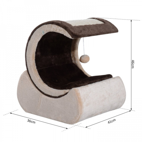 Škrabadlo pro kočky 46x41x36 cm | béžové č.8