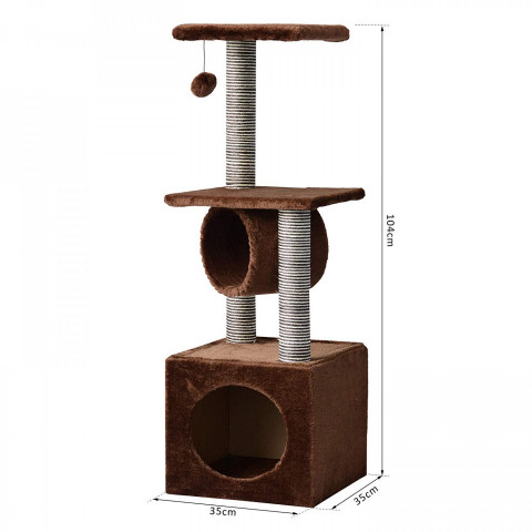 Škrabadlo pro kočky 104x35x35 cm | hnědé č.6