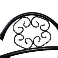 Zahradní kovová lavička | antik černá č.4