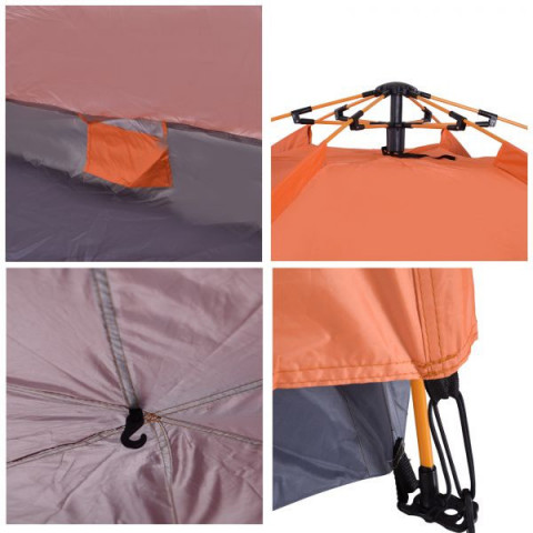 Dvouplášťový stan vodotěsný s moskytiérou pro 5-6 osob č.11