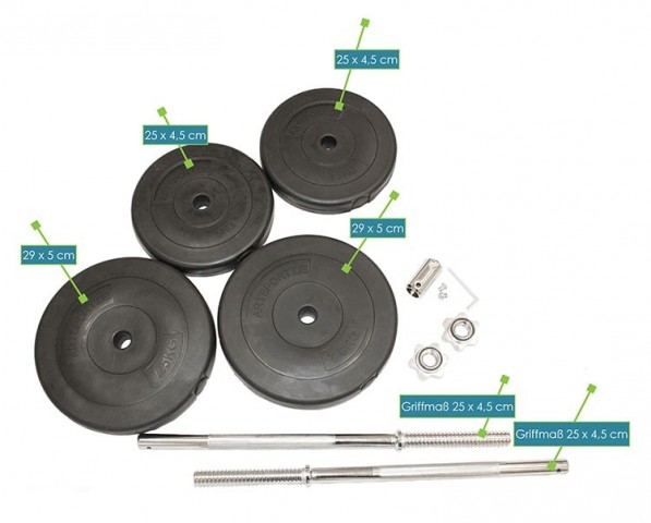 Obouruční činka rovná 30 kg č.8