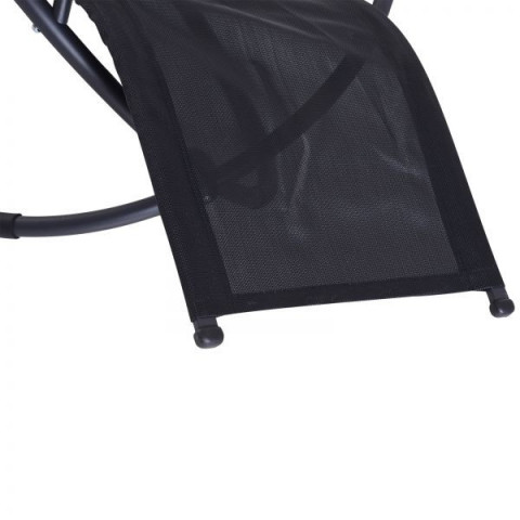 Zahradní houpací lehátko s polštářem | černé č.6