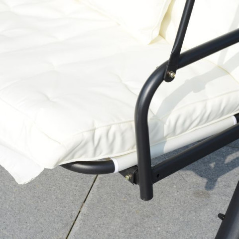 Zahradní rozkládací houpačka | bílá č.8