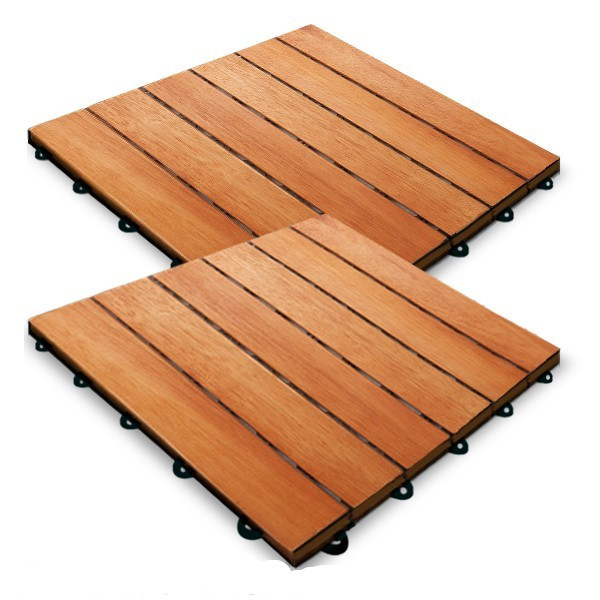 Dřevěná dlažba z ušlechtilého eukalyptu | 30x30x2,5 cm