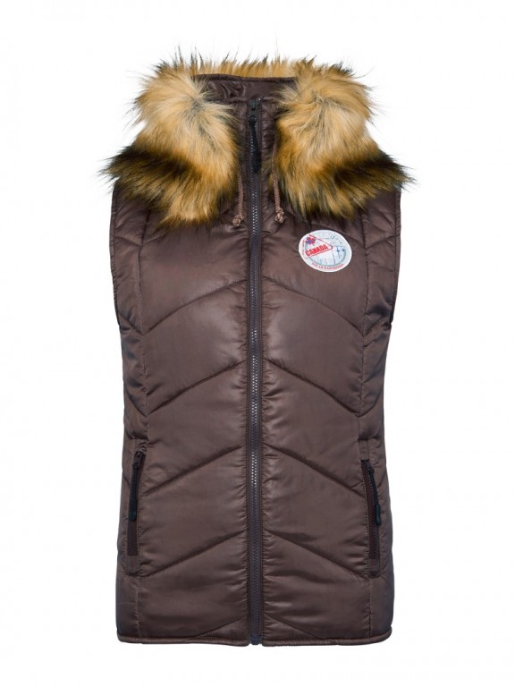 Dámská zimní vesta Nebulus hnědá M/38